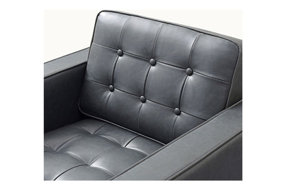 Cooper Mid-century Modern Armchair, Black | Imitation Leather