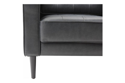 Cooper Mid-century Modern Armchair, Black | Imitation Leather