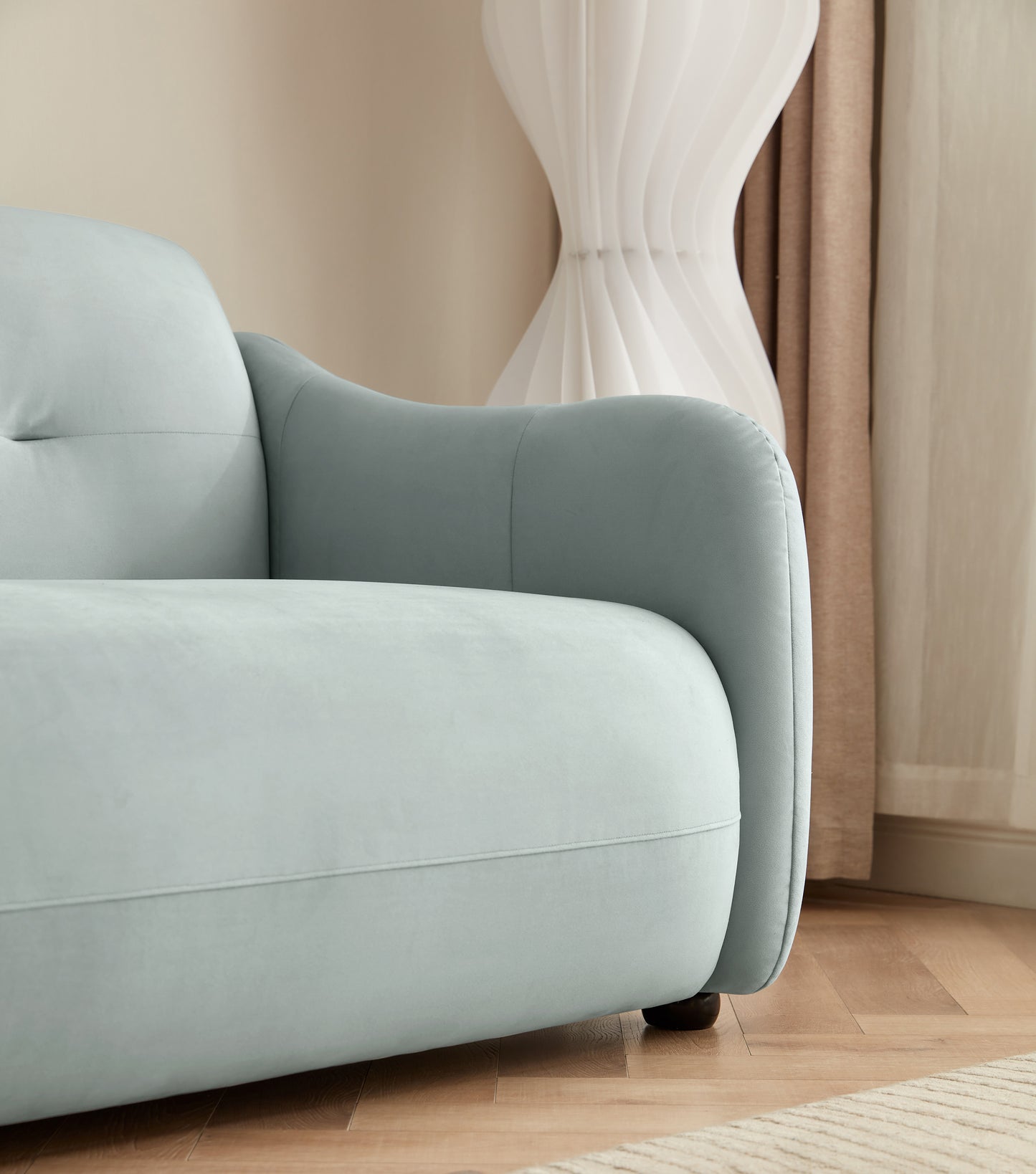 Karessa Deep Seat Sofa, 3 Seater, Blue