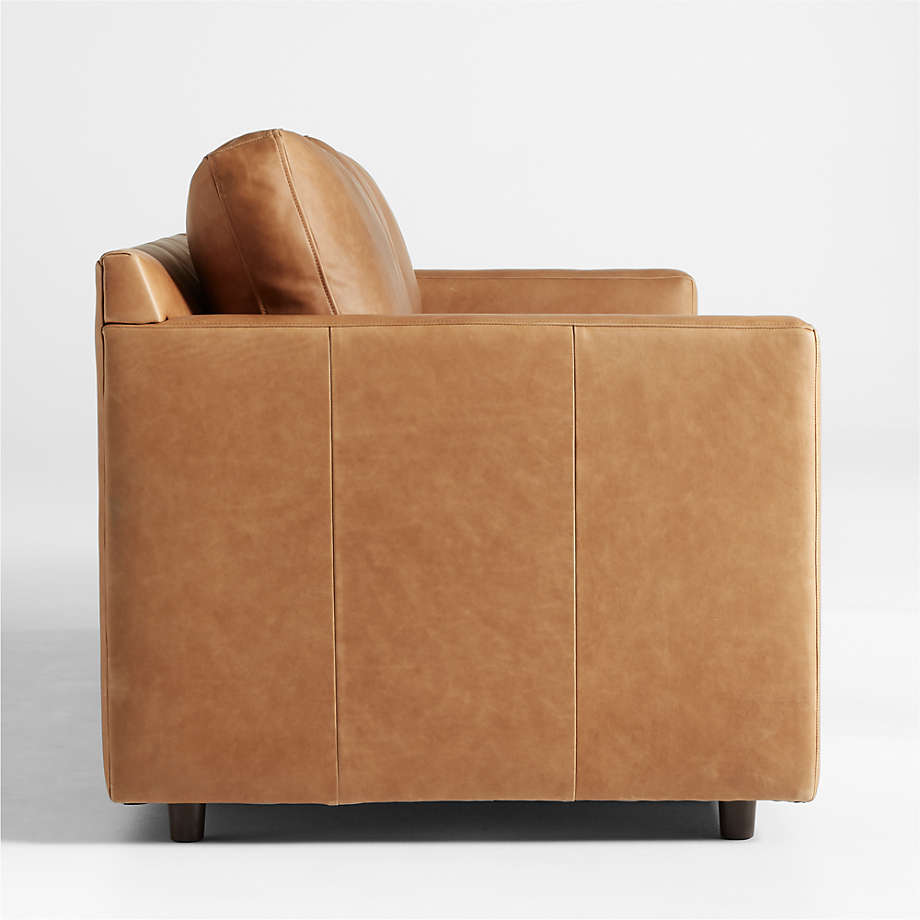 Fusion Sectional Sofa, 2 Seater, Tan Imitation Leather