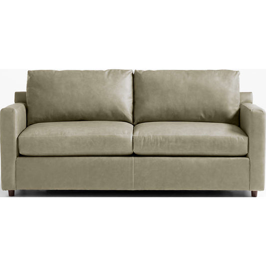Fusion Sectional Sofa, 2 Seater, Khaki Imitation Leather