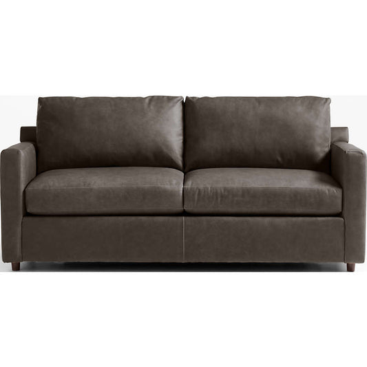Fusion Sectional Sofa, 2 Seater, Dark Brown Imitation Leather