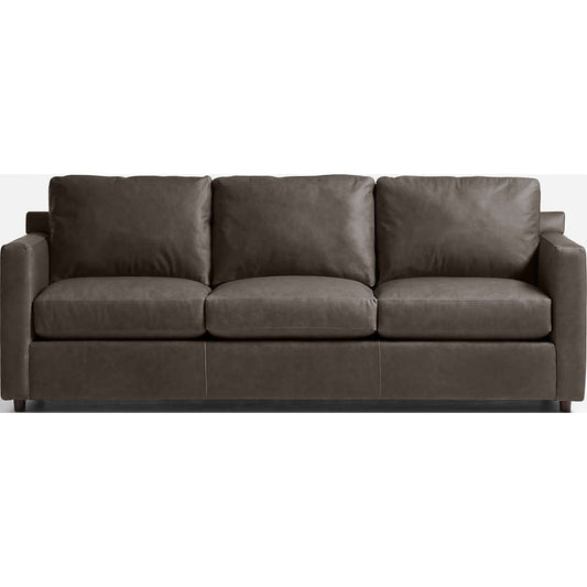 Fusion Sectional Sofa, 3 Seater, Dark Brown Imitation Leather