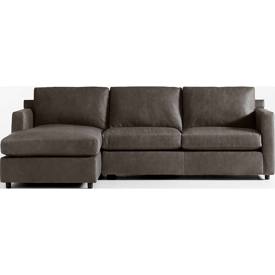 Fusion Sectional Sofa With Chaise, Right Facing, Dark Brown Imitation Leather