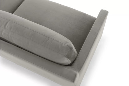 Jones Sectional Sofa With Chaise, Right Facing, Light Gray, Velvet