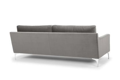 Jones 2 Seater Sofa, Light Gray, Velvet
