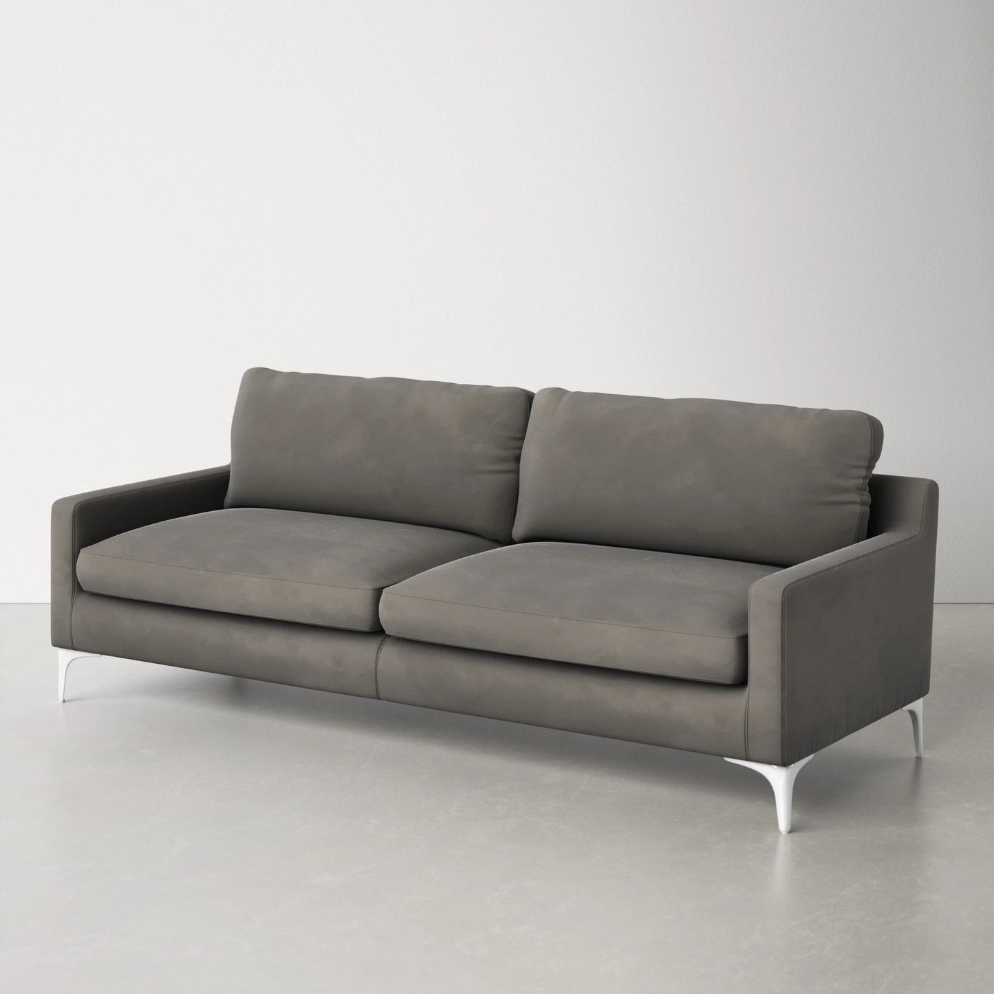 Jones 2 Seater Sofa, Light Gray, Velvet
