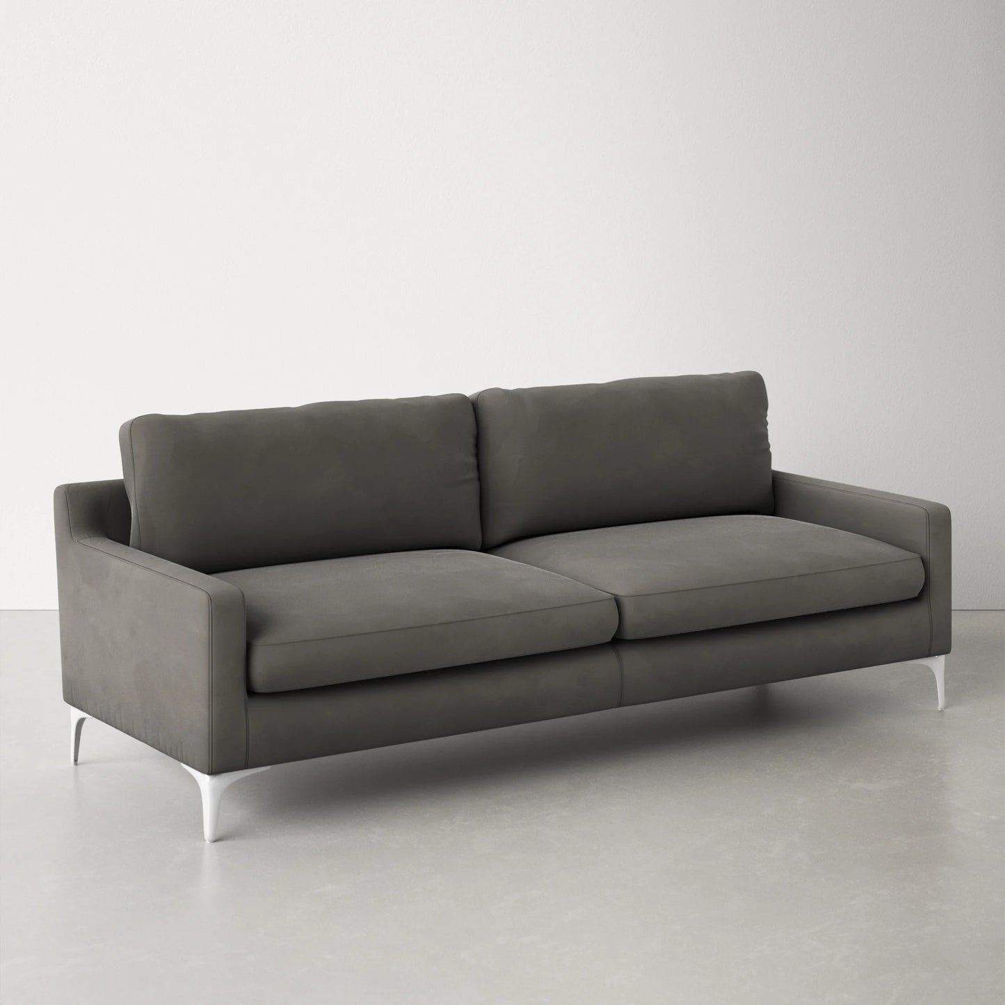 Jones 2 Seater Sofa, Light Gray, Velvet