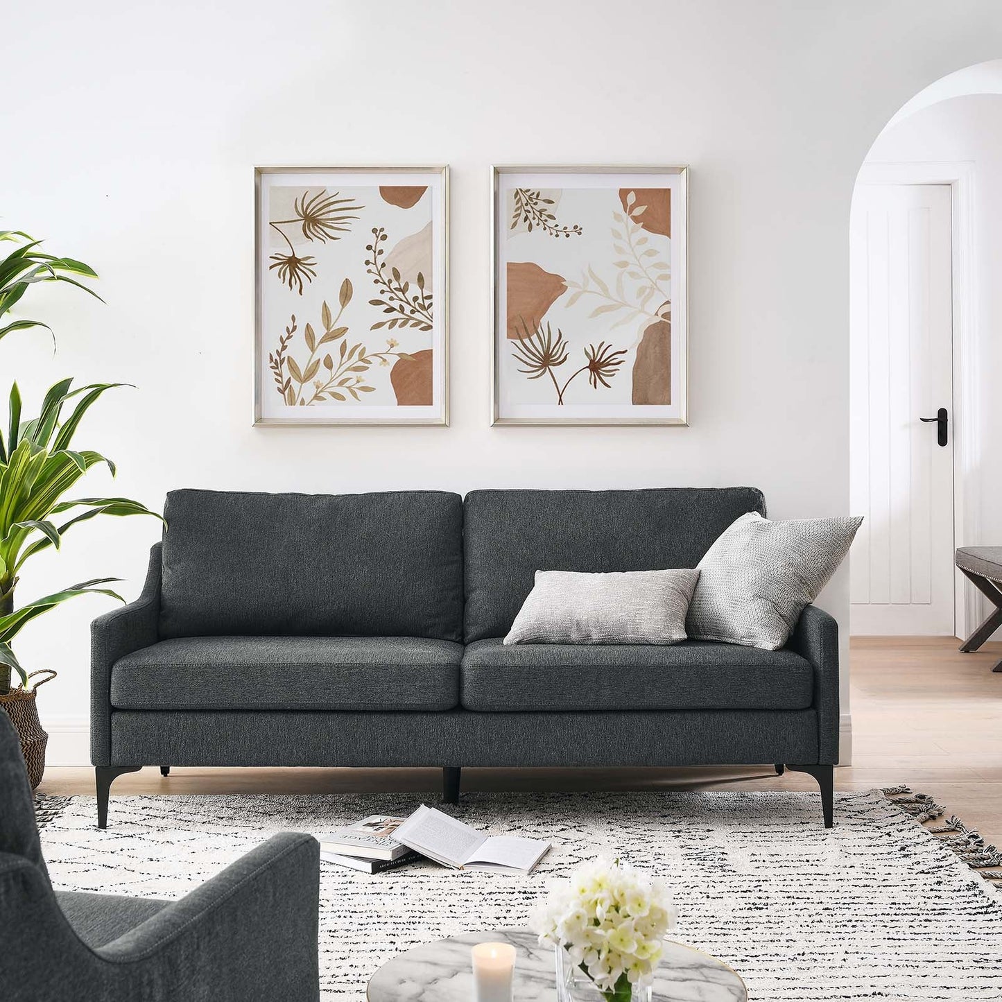 Madison 2 Seater Sofa, Charcoal