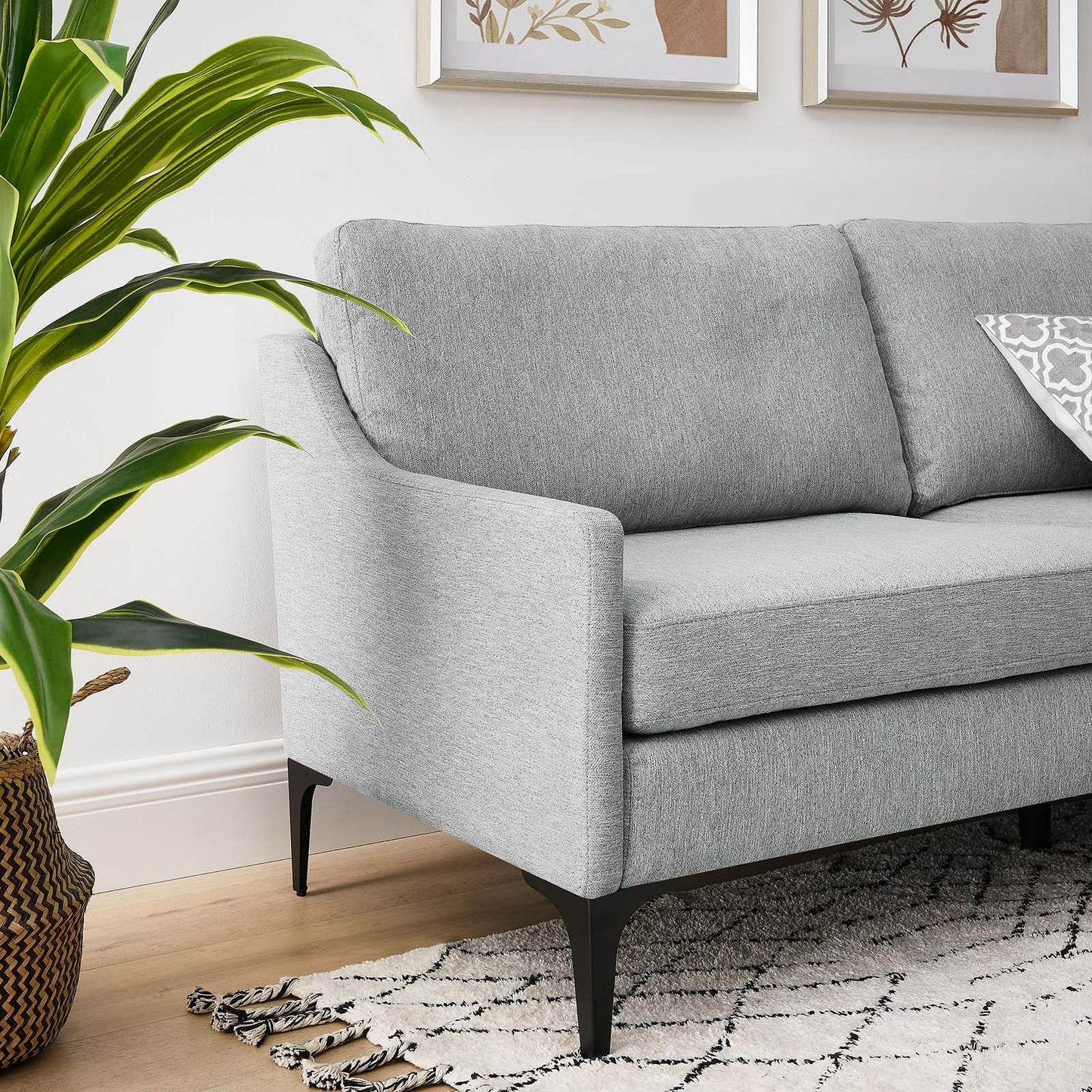 Madison 2 Seater Sofa, Light Gray
