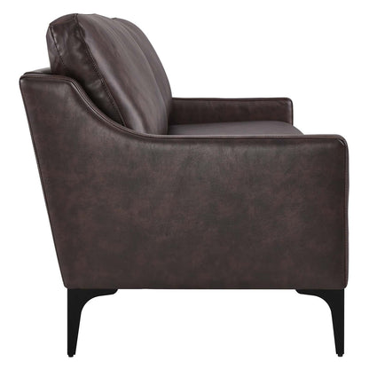 Madison 2 Seater Sofa, Brown Imitation Leather