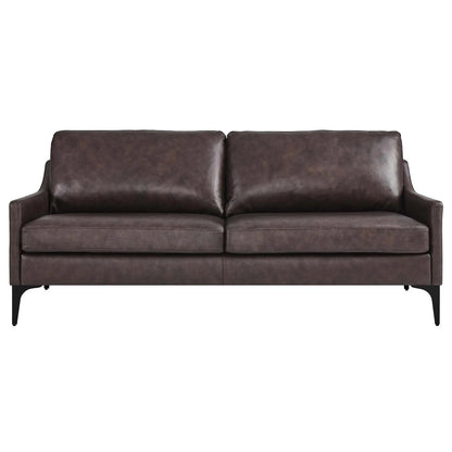 Madison 2 Seater Sofa, Brown Imitation Leather