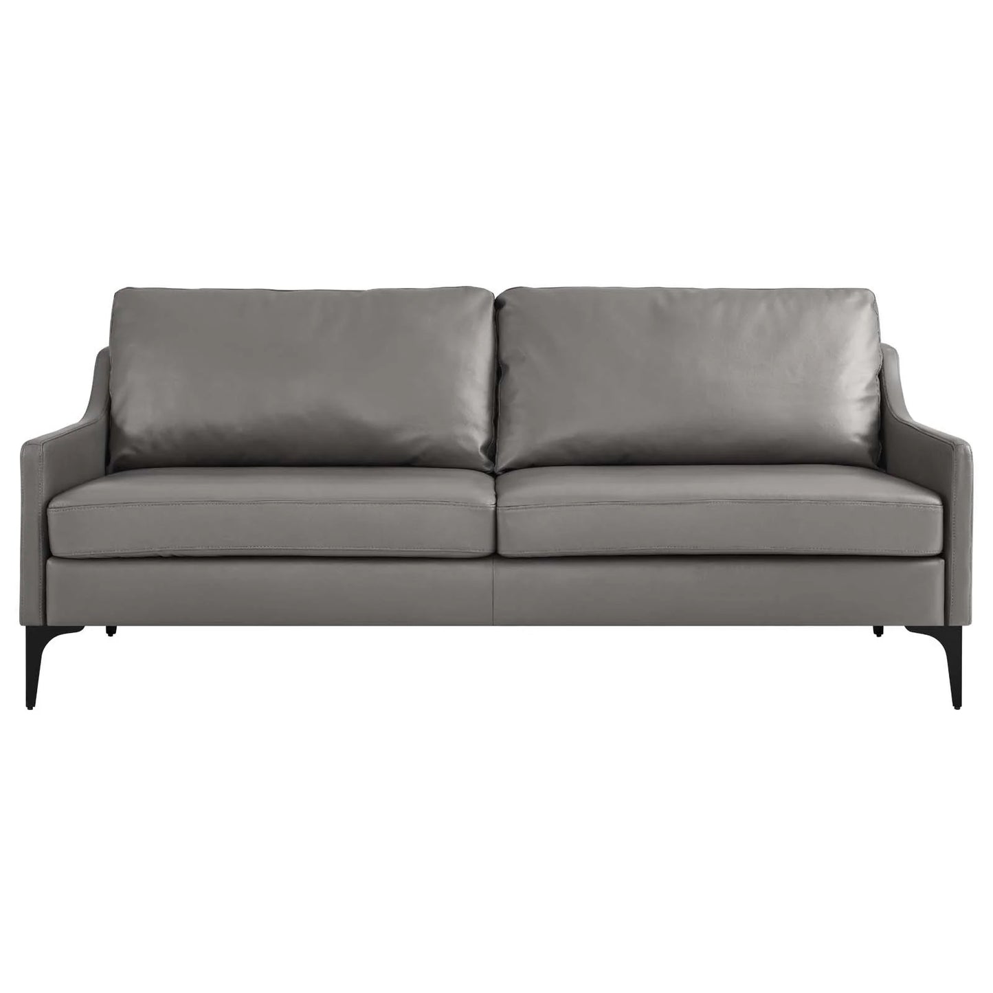 Madison 2 Seater Sofa, Gray Imitation Leather