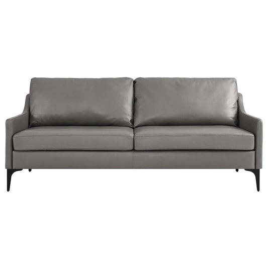 Madison 2 Seater Sofa, Gray Imitation Leather