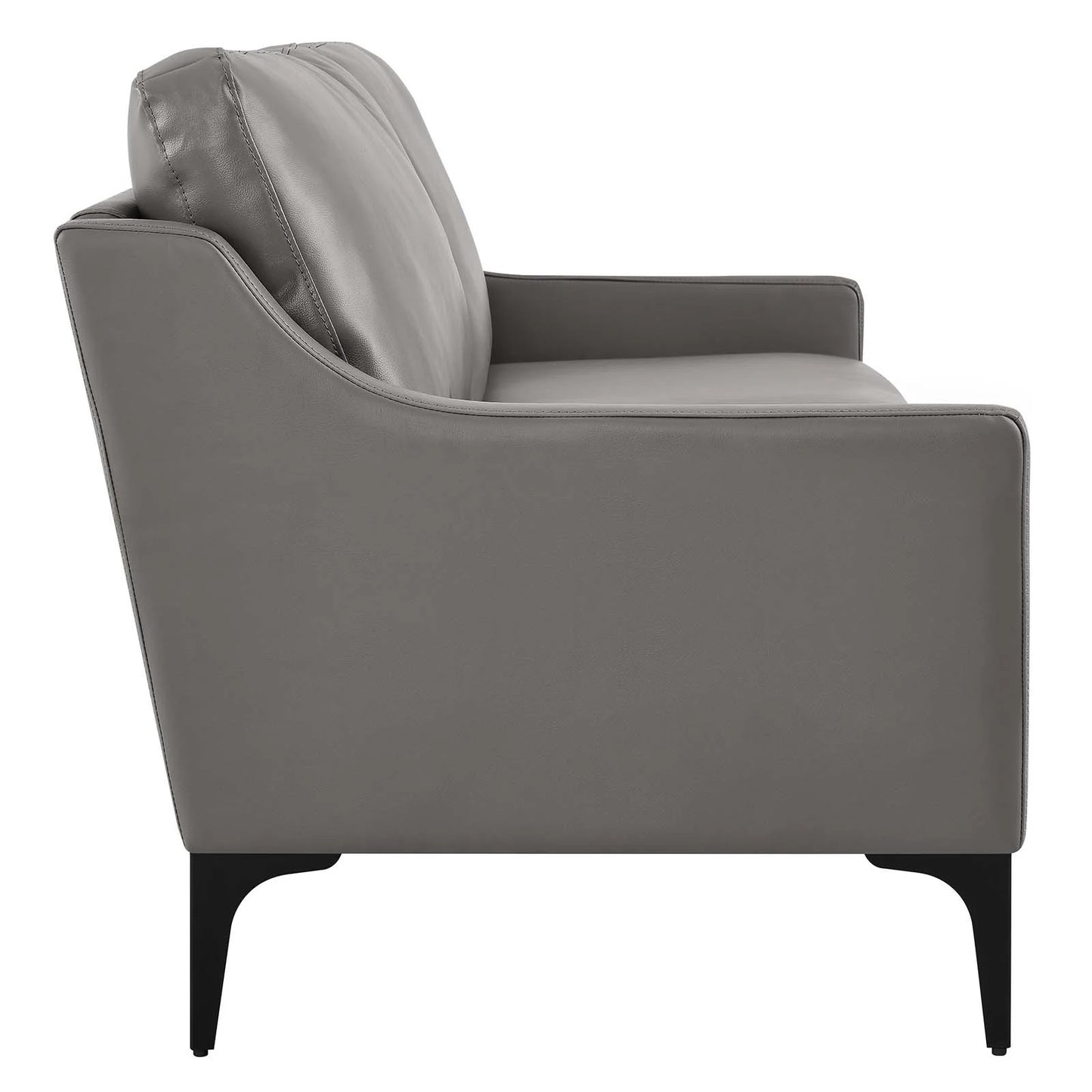 Madison 2 Seater Sofa, Gray Imitation Leather
