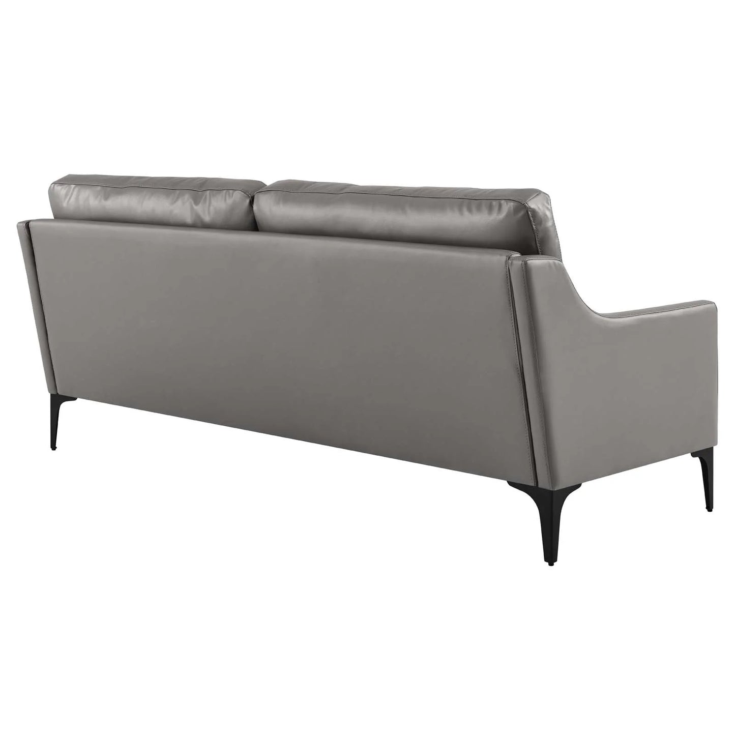 Madison 2 Seater Sofa, Gray Imitation Leather