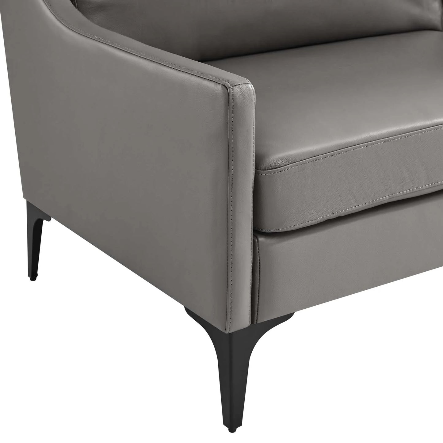 Madison 2 Seater Sofa, Gray Imitation Leather