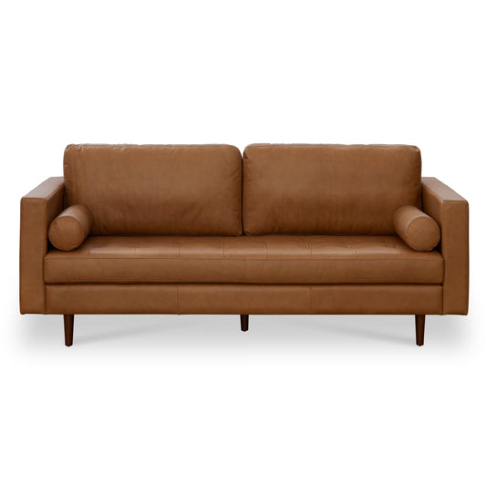 Noah 2 Seater Sofa, Tan Imitation Leather