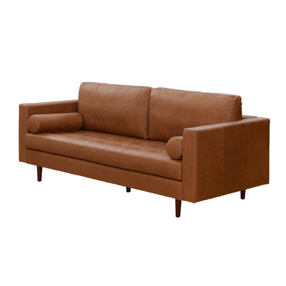 Noah 2 Seater Sofa, Tan Imitation Leather