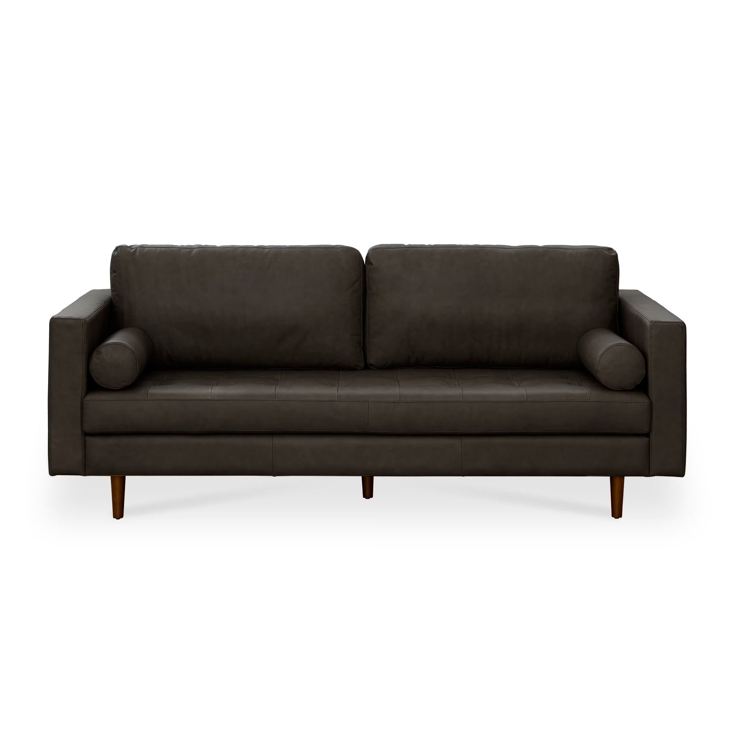 Noah 2 Seater Sofa, Dark Gray Imitation Leather