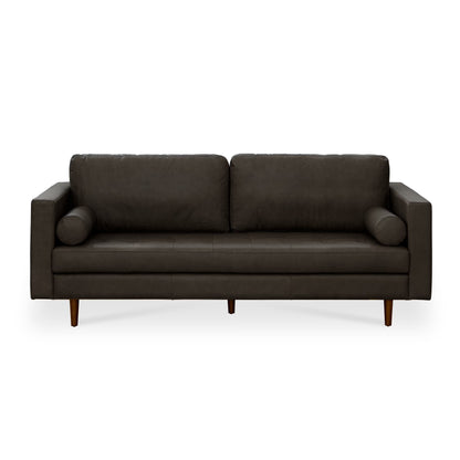 Noah 2 Seater Sofa, Dark Gray Imitation Leather