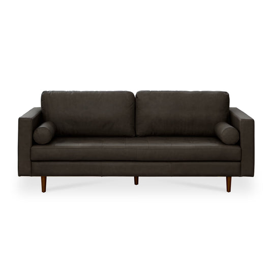 Noah 2 Seater Sofa, Dark Gray Imitation Leather