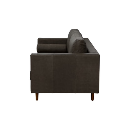 Noah 2 Seater Sofa, Dark Gray Imitation Leather