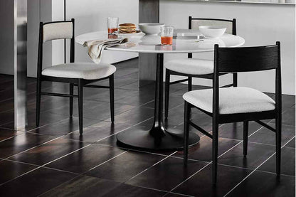 Barley Dining Chair, Black with Ivory Seat