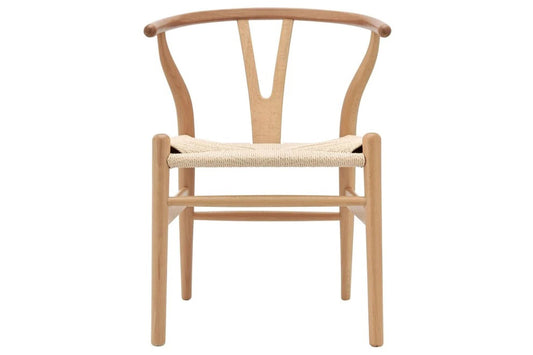 Wishbone Dining Chair, Walnut with Natural Seat