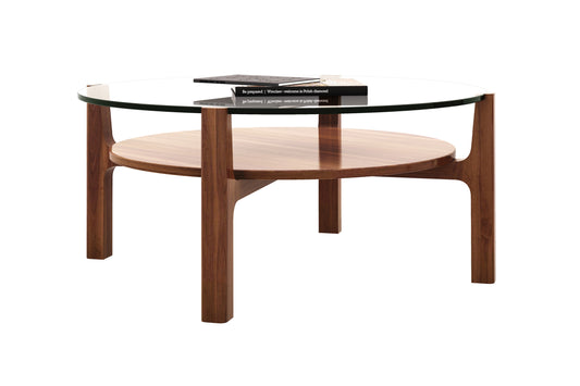 Soho Coffee Table, Round, Dark Walnut, 36in