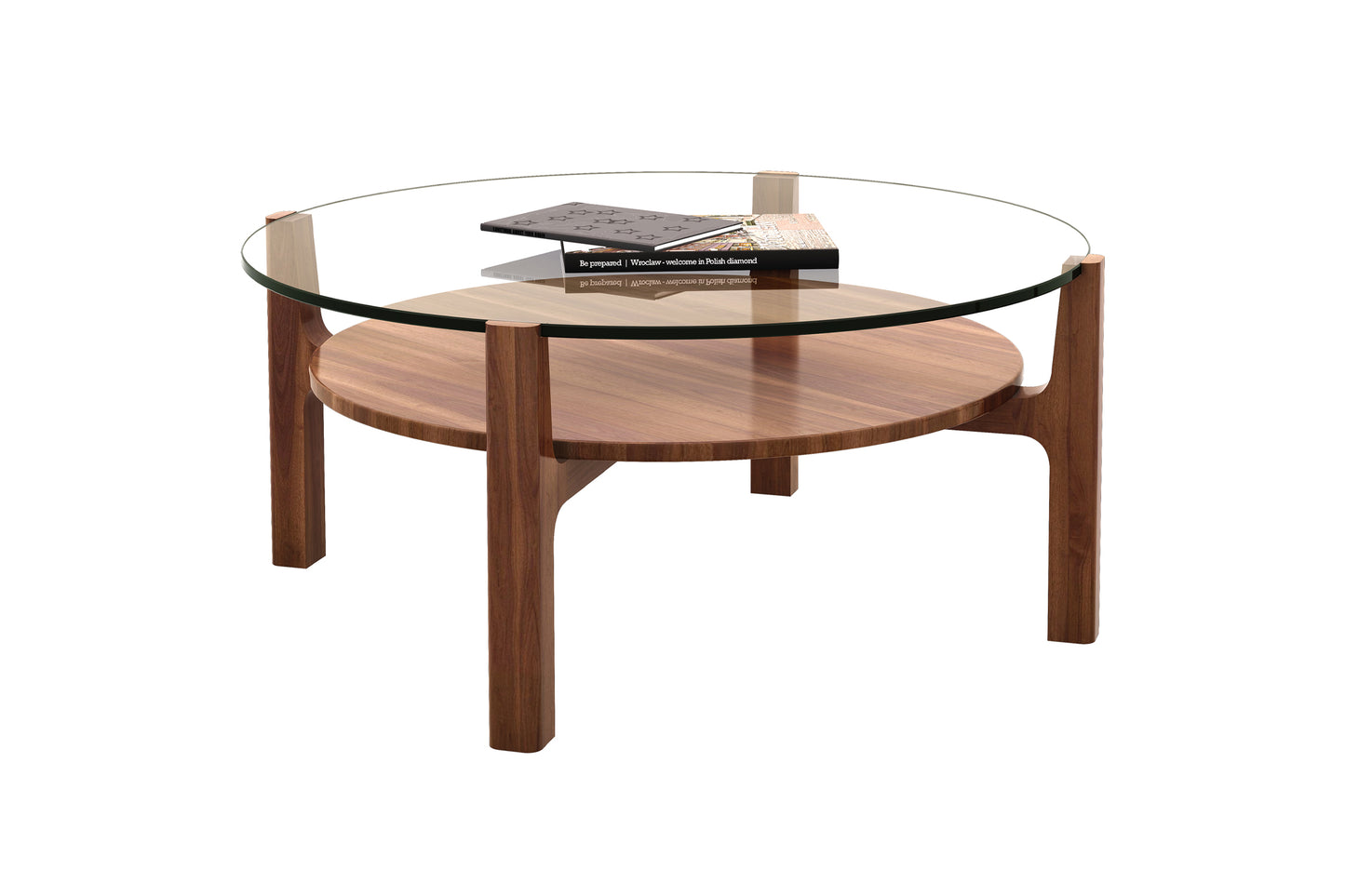 Soho Coffee Table, Round, Dark Walnut, 36in