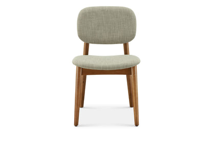 Kelsey Chair, Walnut Stain, Ivory Beige