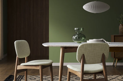 Kelsey Chair, Walnut Stain, Ivory Beige