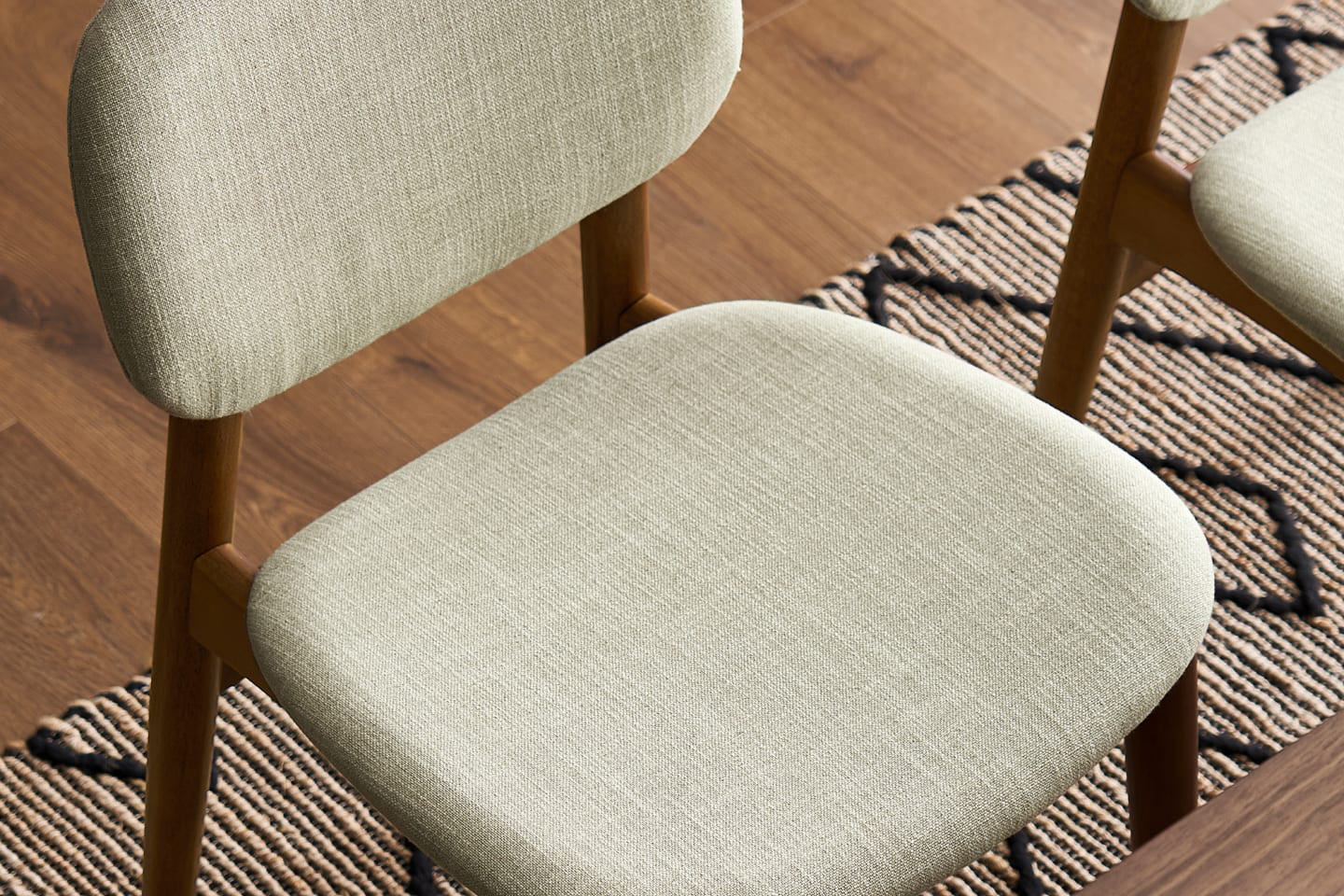Kelsey Chair, Walnut Stain, Ivory Beige