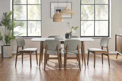 Kelsey Chair, Walnut Stain, Pewter Grey