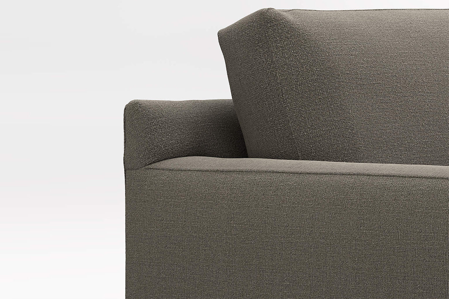 Fusion Sectional Sofa With Chaise, Left Facing, Charcoal