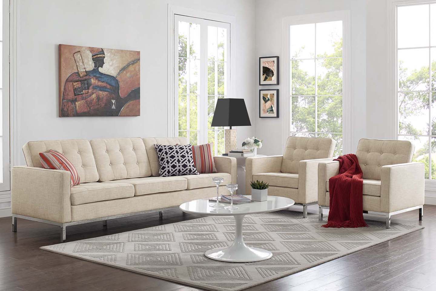 Florence Armchair, Beige