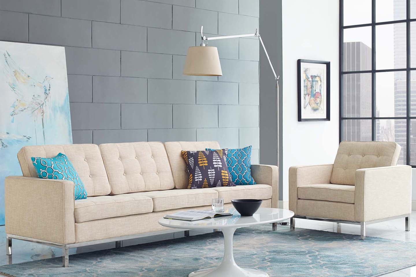 Florence Armchair, Beige