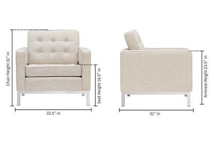 Florence Armchair, Beige