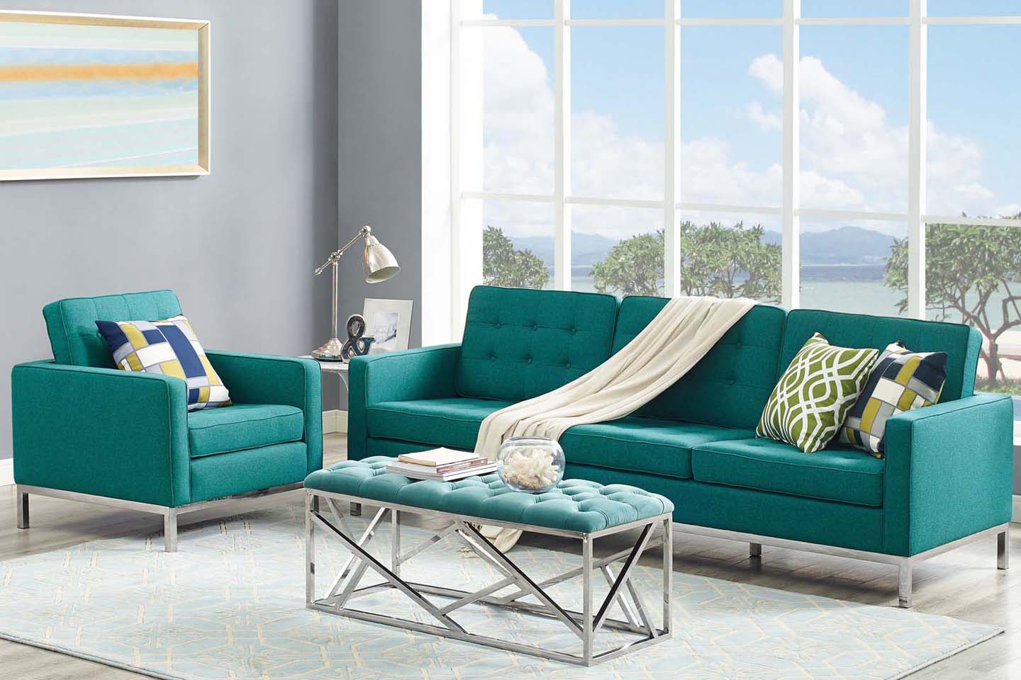 Florence Armchair, Teal