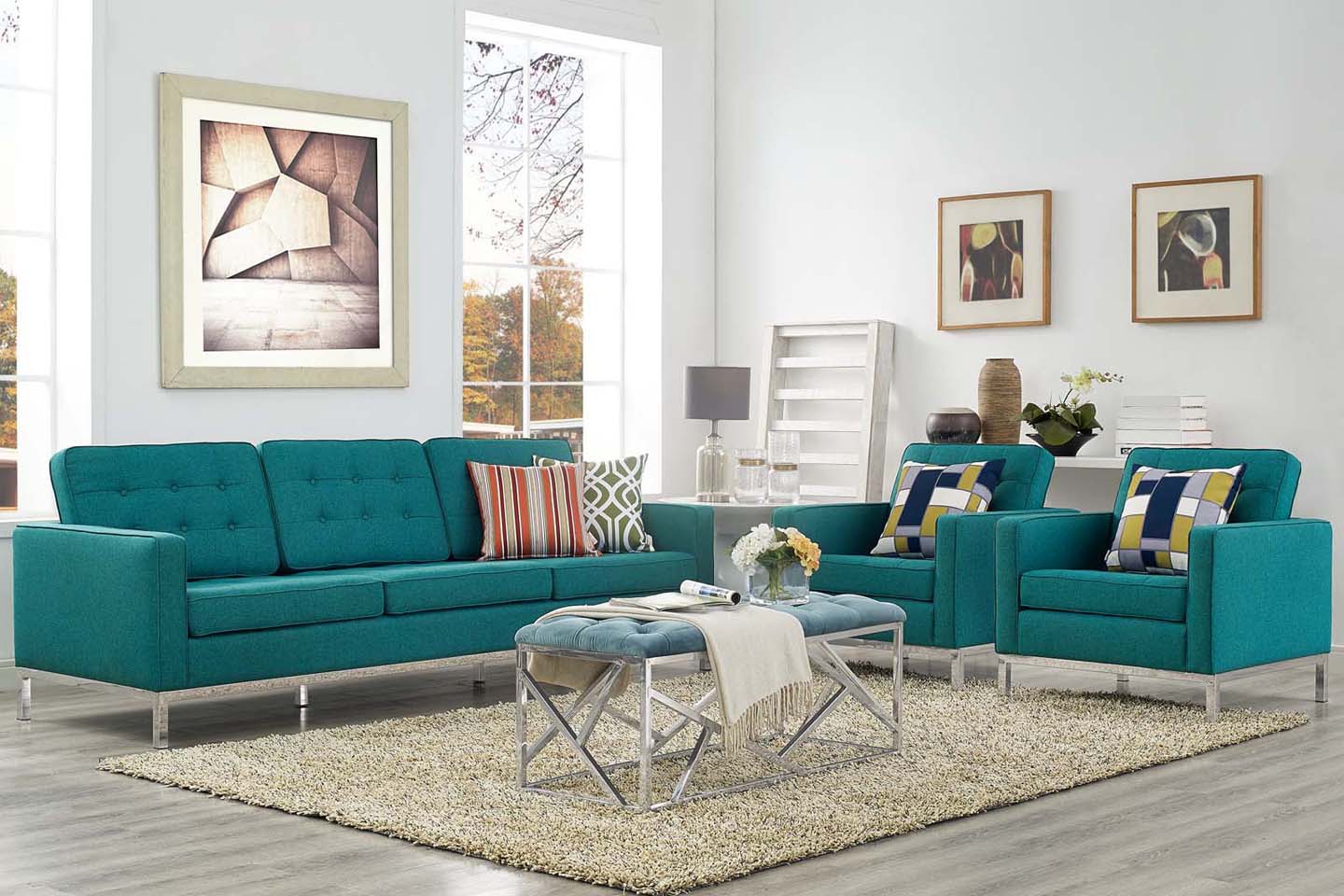 Florence Armchair, Teal